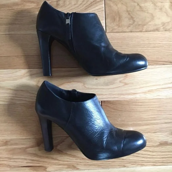 L.K. Bennett Leather Faris Booties in Black, Size 40.5 - Picture 1 of 12